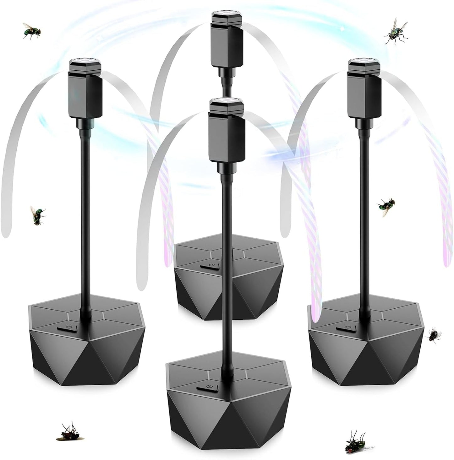 4 Pack Fly Fans for Tables, Indoor and Outdoor
