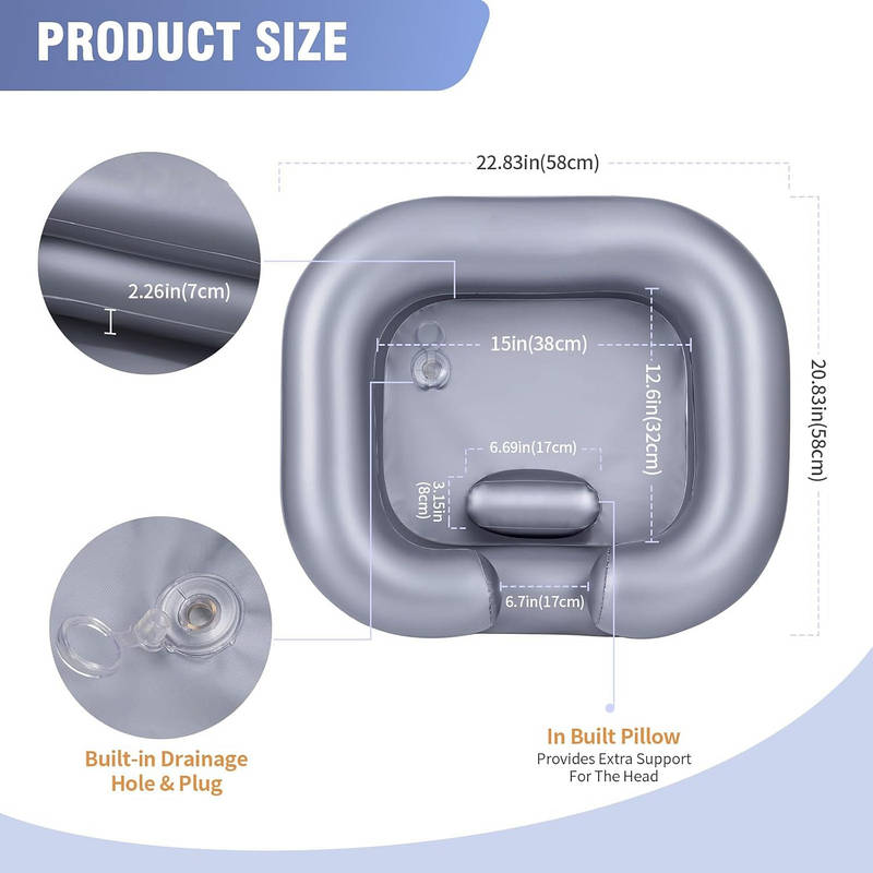 Inflatable Shampoo Basin with Neck Support