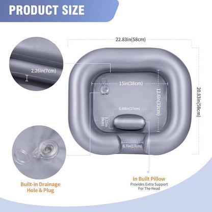 Inflatable Shampoo Basin with Neck Support