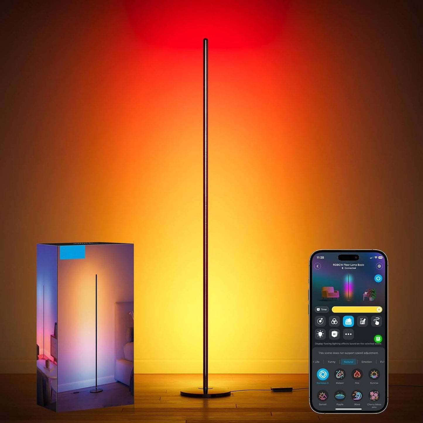 Smart LED Corner Floor Lamp, 1000lm (Alexa & Matter)