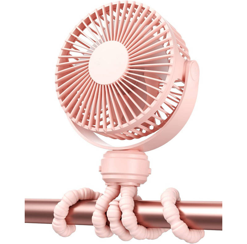 Portable Baby Stroller Fan, USB-C Rechargeable Clip