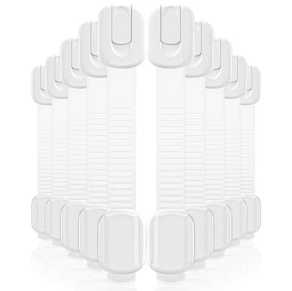 10-Pack Baby Proof Cabinet Locks & Safety Latches