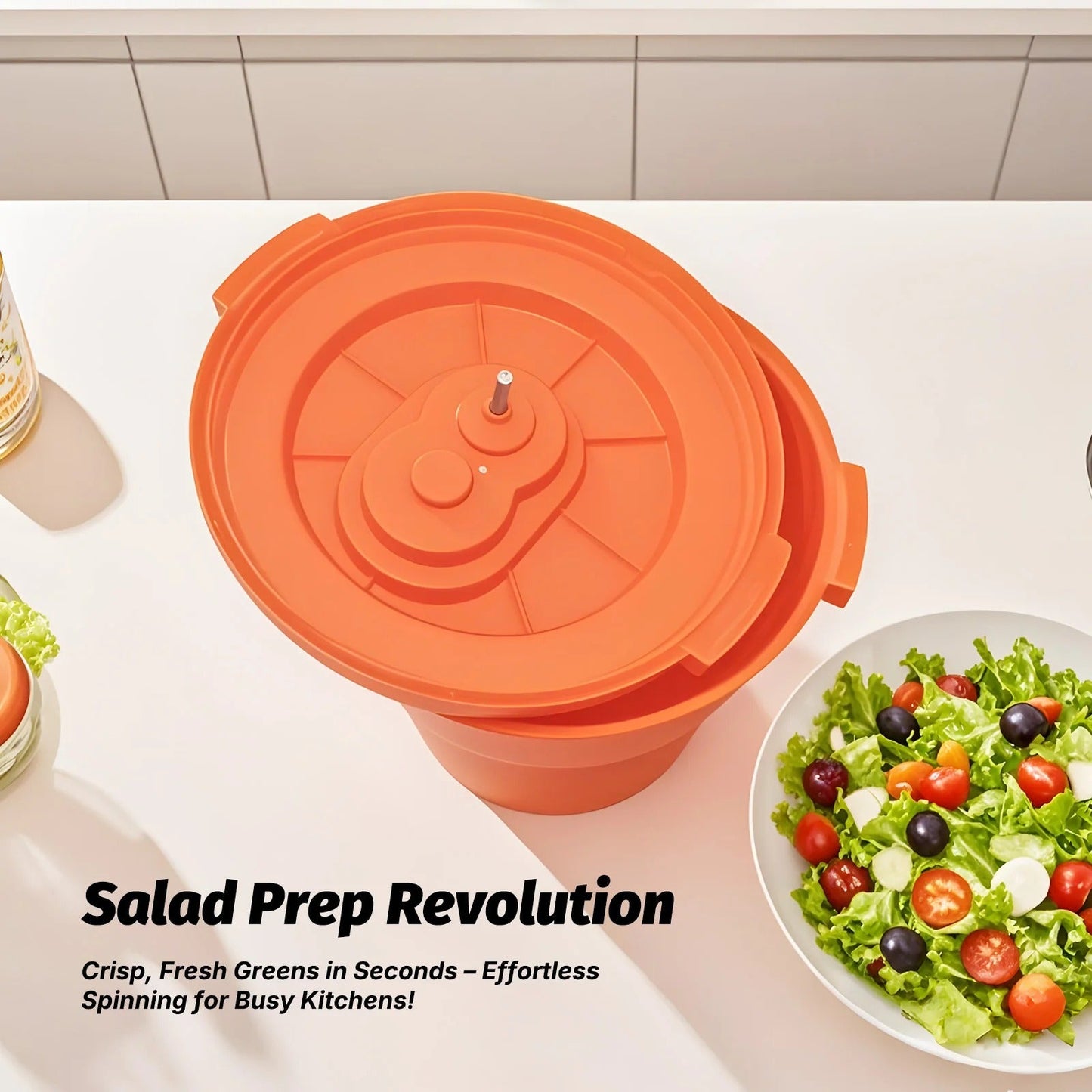 Large Manual Salad Spinner, 6.5 Gallon