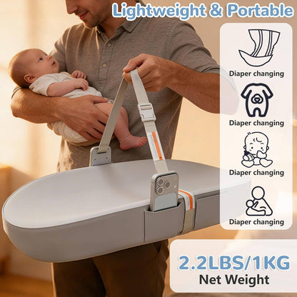 Waterproof Baby Changing Pad with Phone Holder