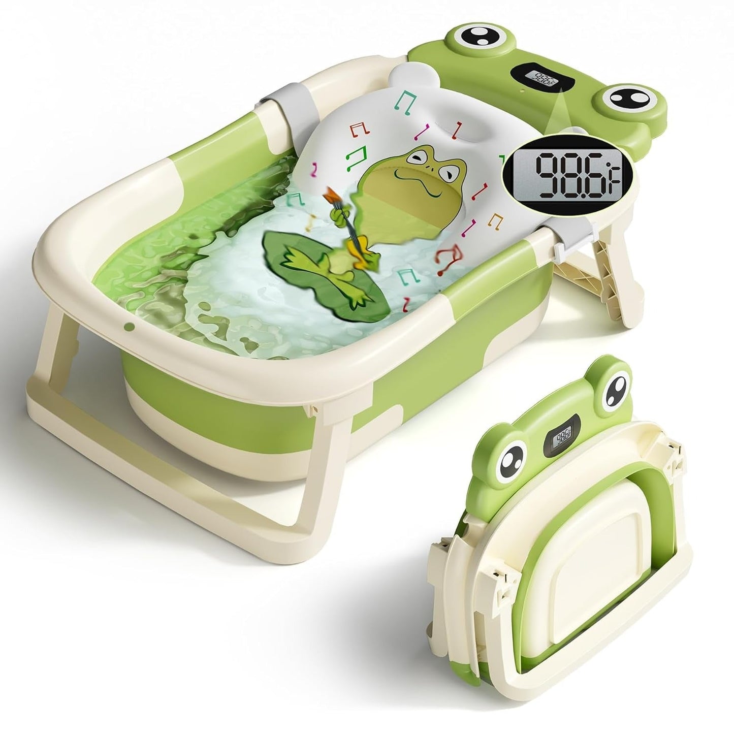 Collapsible Baby Bathtub with Thermometer