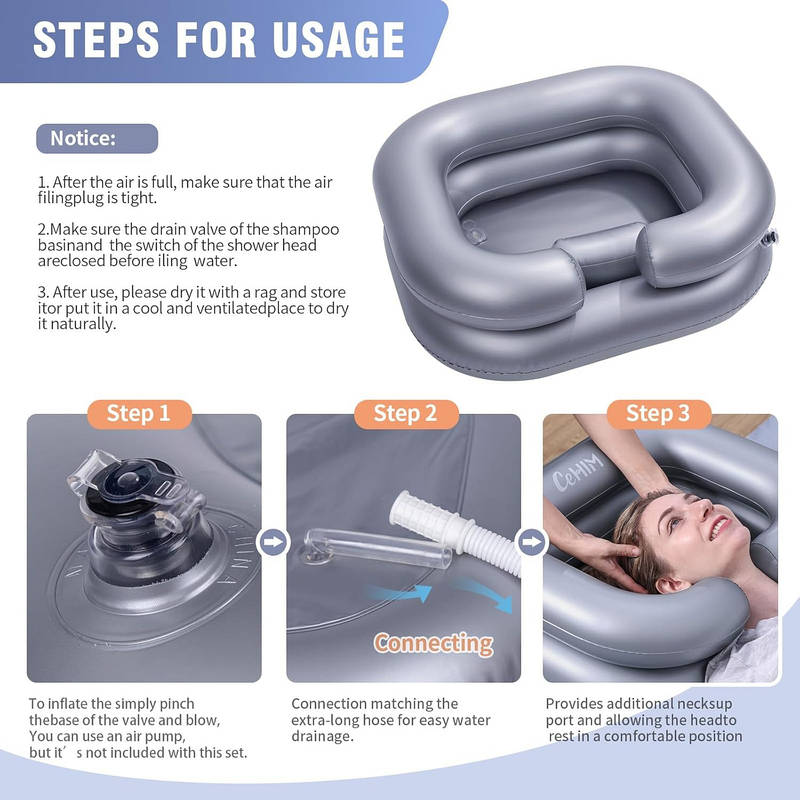 Inflatable Shampoo Basin with Neck Support