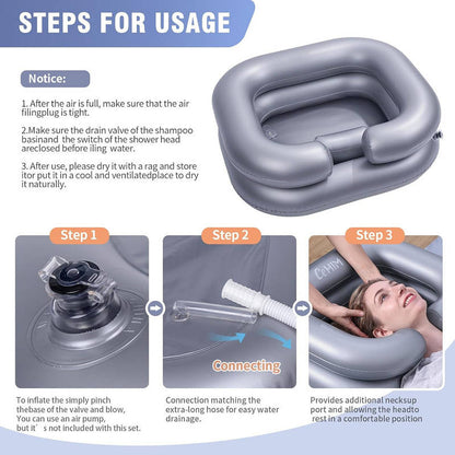 Inflatable Shampoo Basin with Neck Support
