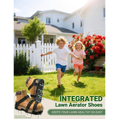 Lawn Aerator Shoes with Hook and Loop Straps