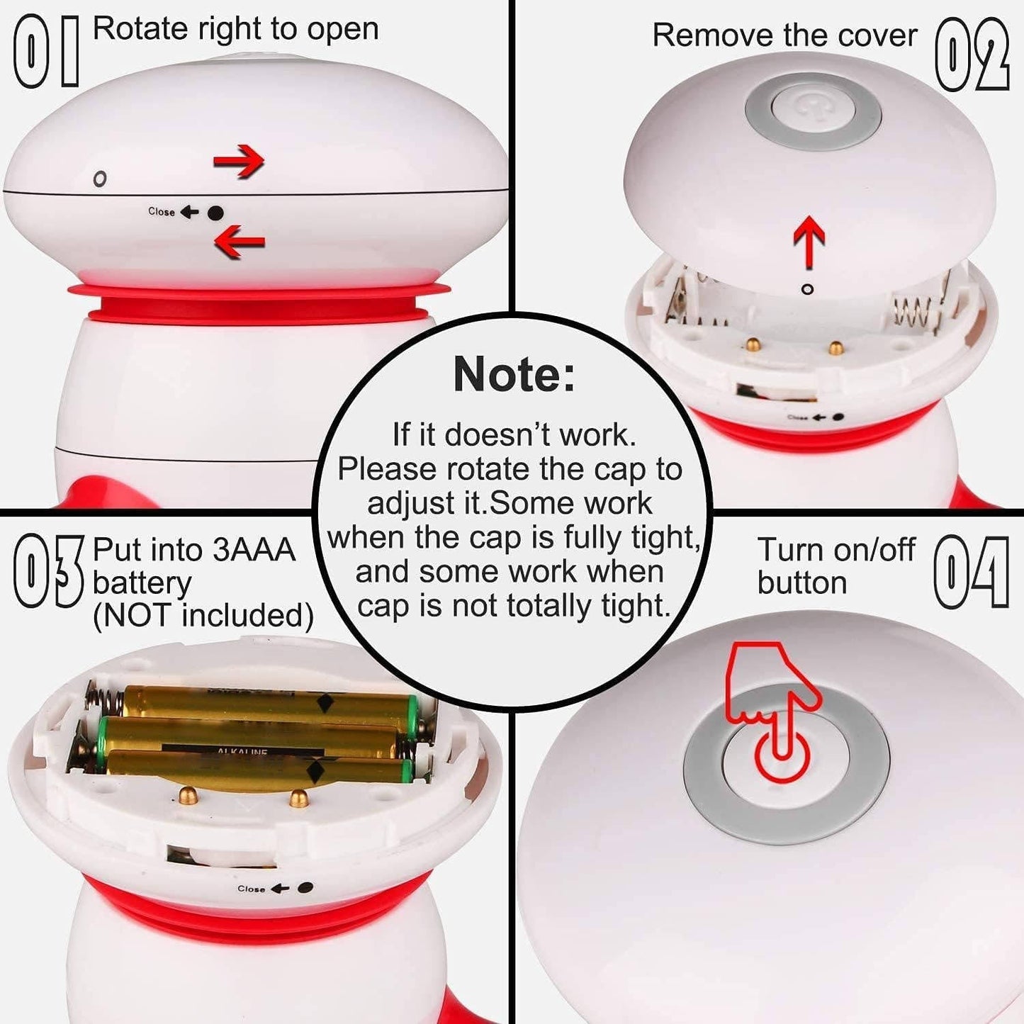 Handheld Mini Vibrating Body Massager with LED