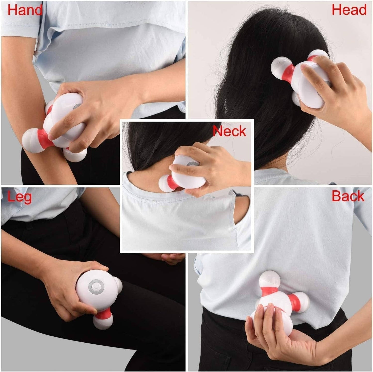 Handheld Mini Vibrating Body Massager with LED