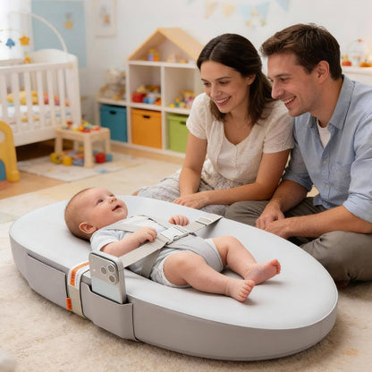 Waterproof Baby Changing Pad with Phone Holder