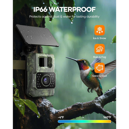 WiFi Solar Trail Camera, 48MP Night Vision
