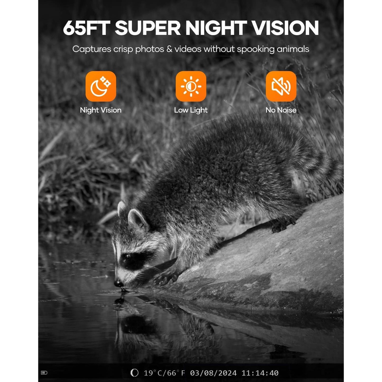 WiFi Solar Trail Camera, 48MP Night Vision