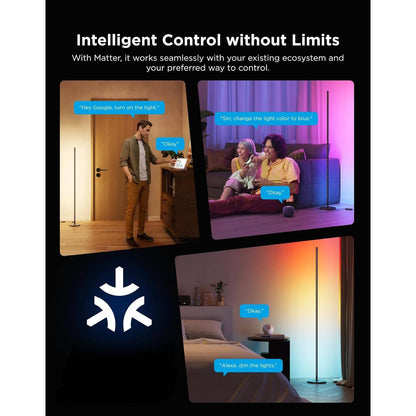 Smart LED Corner Floor Lamp, 1000lm (Alexa & Matter)