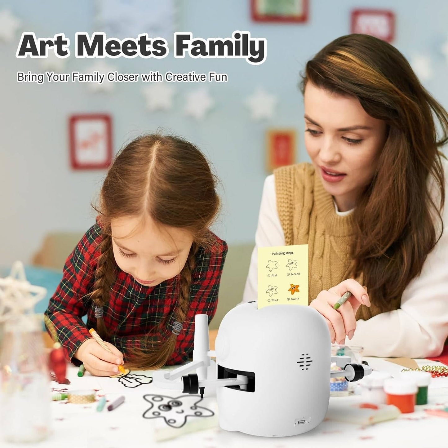 Kids Drawing Robot with 150 Cards, Ages 3-8