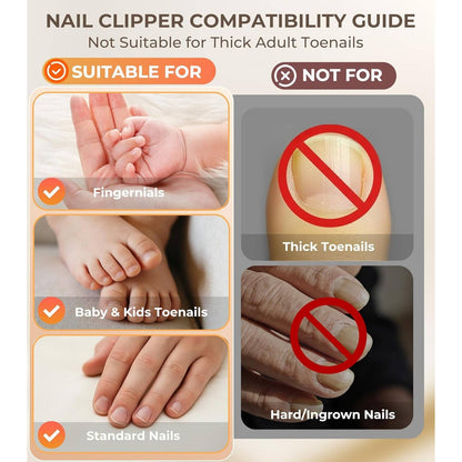 Electric Nail Clippers with LED Light, Rechargeable