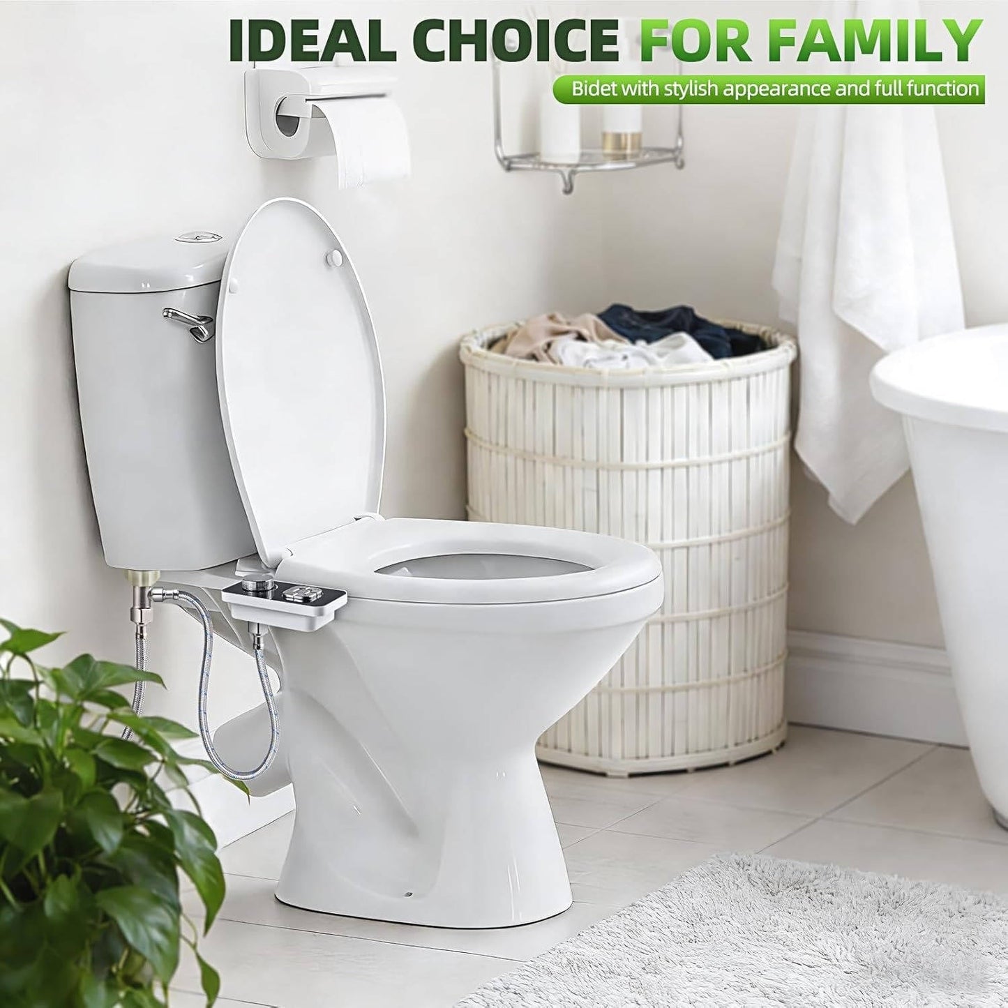 Self-Cleaning Bidet Toilet Attachment