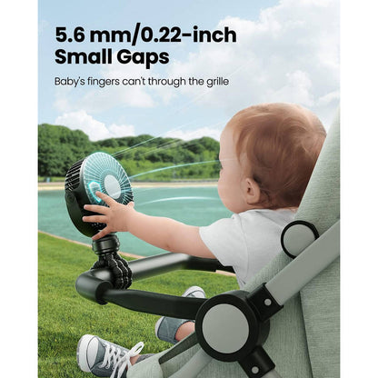 Portable Baby Stroller Fan, USB-C Rechargeable Clip