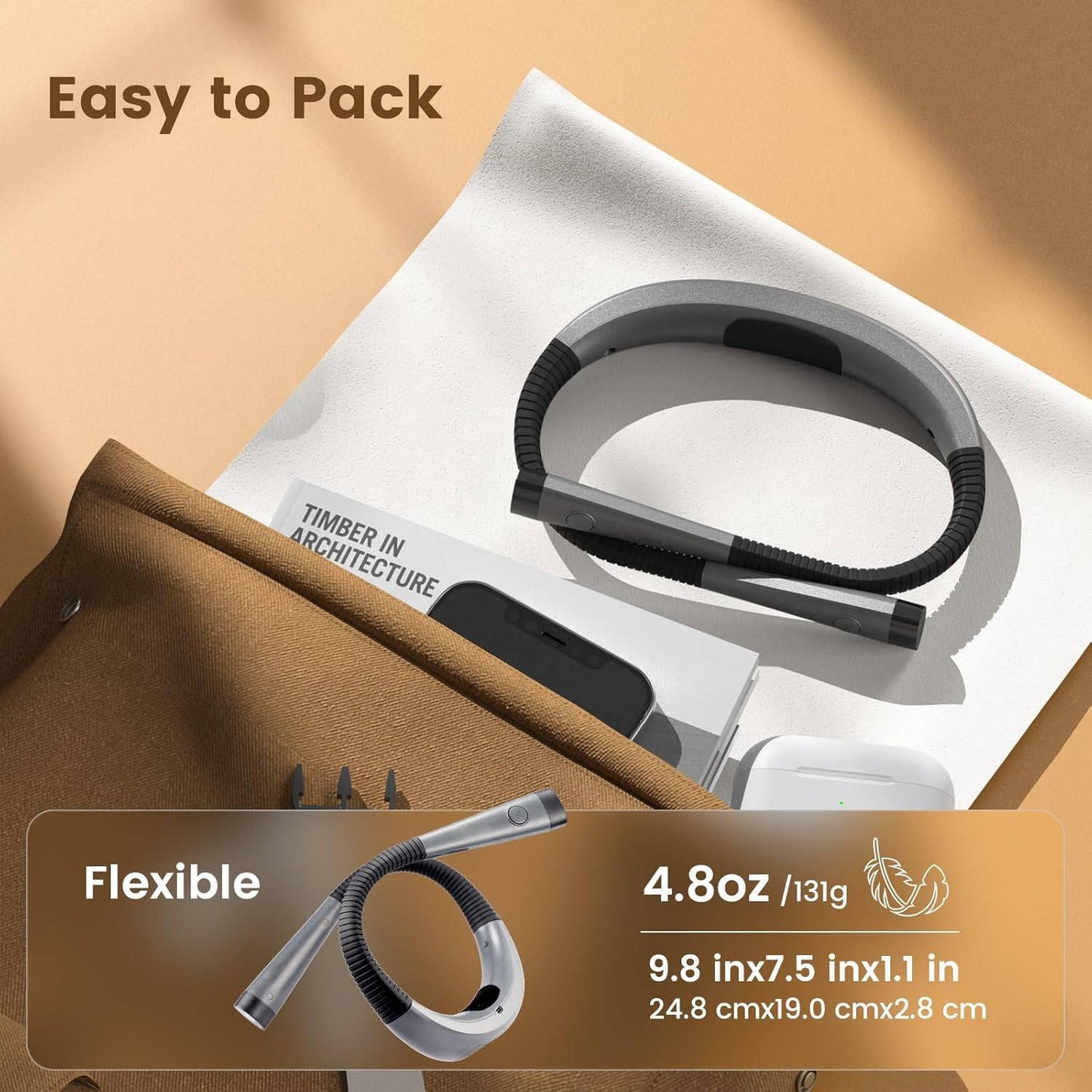 Portable Neck Reading Light, Hands Free