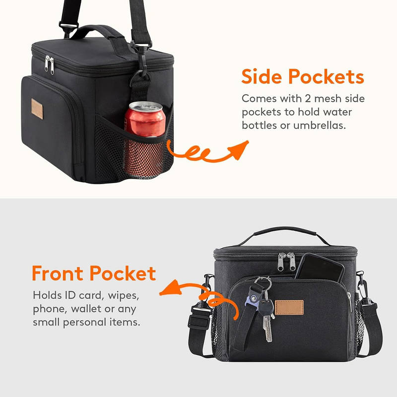 Large Insulated Lunch Bag Cooler Tote, Leakproof