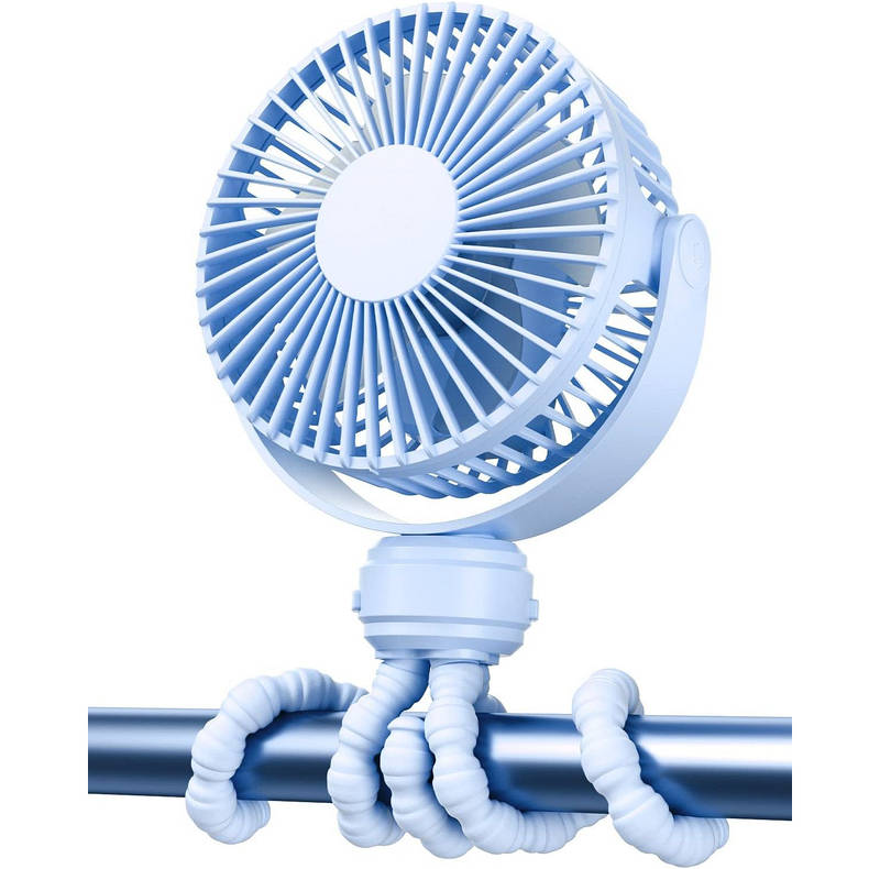 Portable Baby Stroller Fan, USB-C Rechargeable Clip