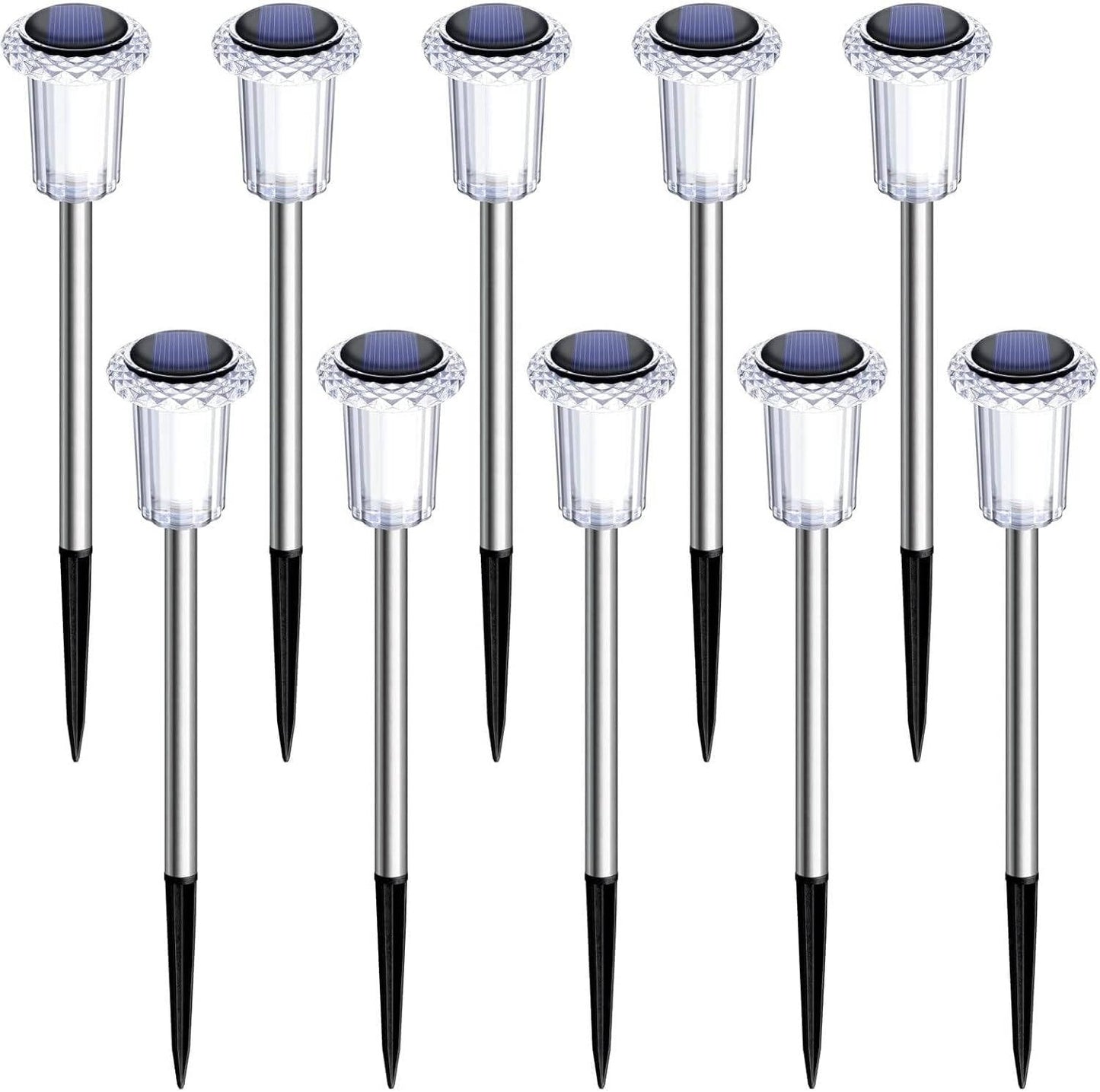 Solar Outdoor Pathway Lights, 10 Pack Waterproof