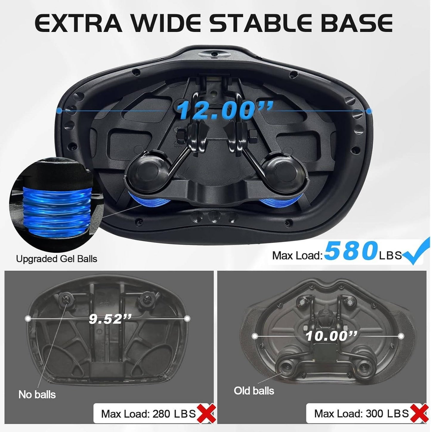 Noseless Wide Comfort Bike Seat Cushion
