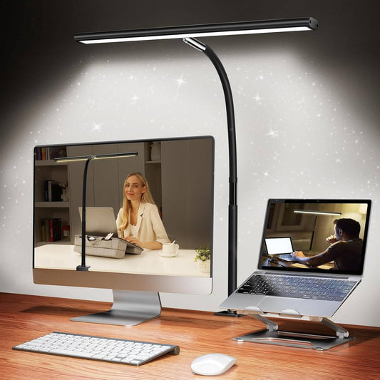 LED Desk Lamp, Eye-Friendly Dimmable Gooseneck