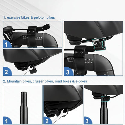 Noseless Wide Comfort Bike Seat Cushion
