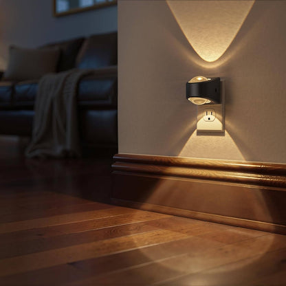 Plug-In LED Projector Night Light, Soft White (2 Pack)