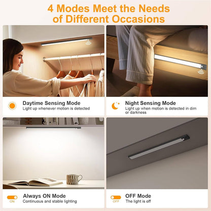 Motion Sensor Under Cabinet Lights, 2 Pack