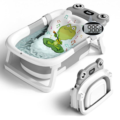 Collapsible Baby Bathtub with Thermometer