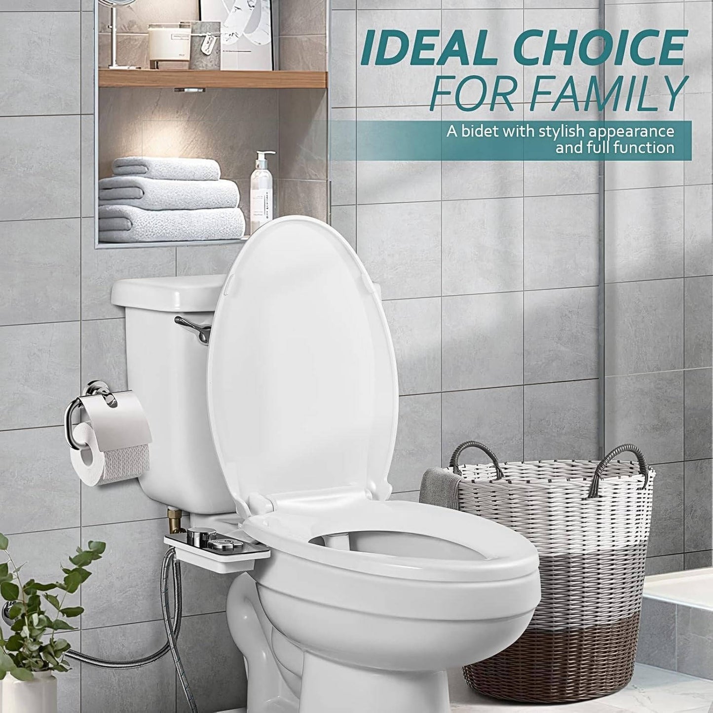 Self-Cleaning Bidet Toilet Attachment