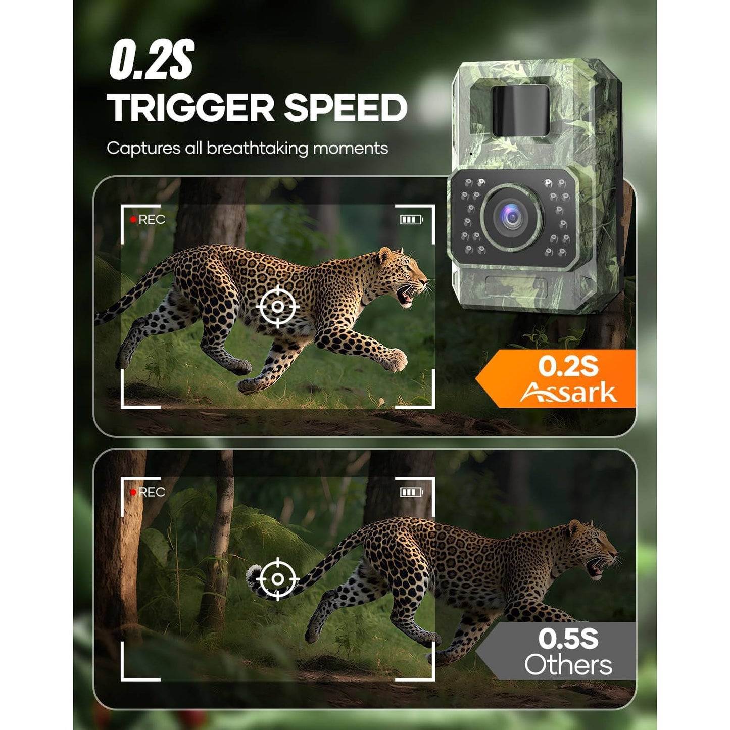 WiFi Solar Trail Camera, 48MP Night Vision