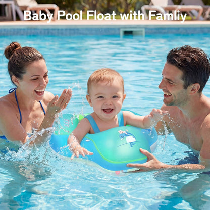 Baby Pool Float with Canopy, UPF50+ Sun Shade