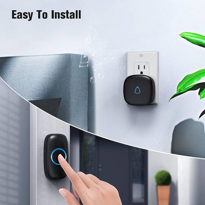Wireless Doorbell, 1000ft Range, 58 Chimes, Waterproof