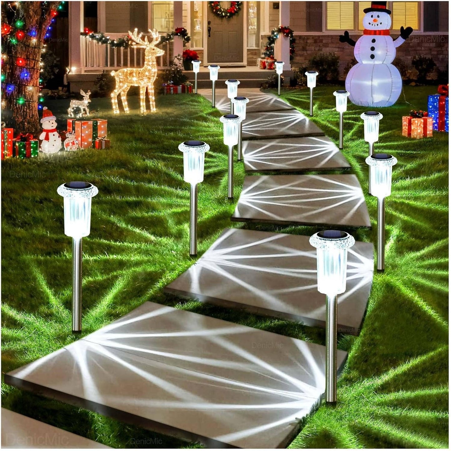 Solar Outdoor Pathway Lights, 10 Pack Waterproof
