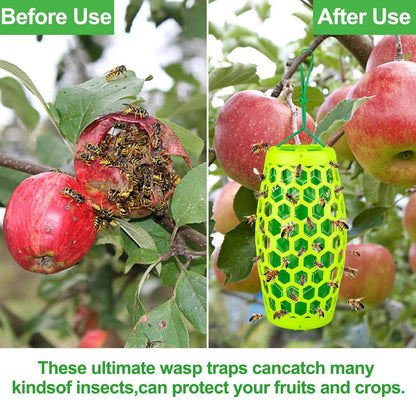 Outdoor Wasp Traps, 2 Pack Reusable Hanging