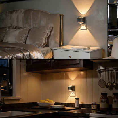 Plug-In LED Projector Night Light, Soft White (2 Pack)