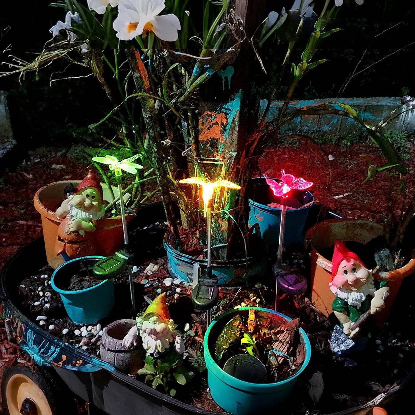 6 Pack Solar Garden Stake Lights, LED Figurines