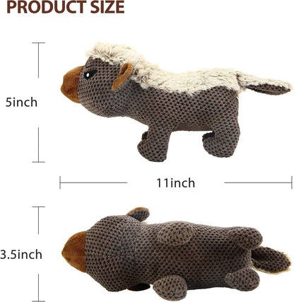 Tough Plush Dog Toy for Aggressive Chewers, Large