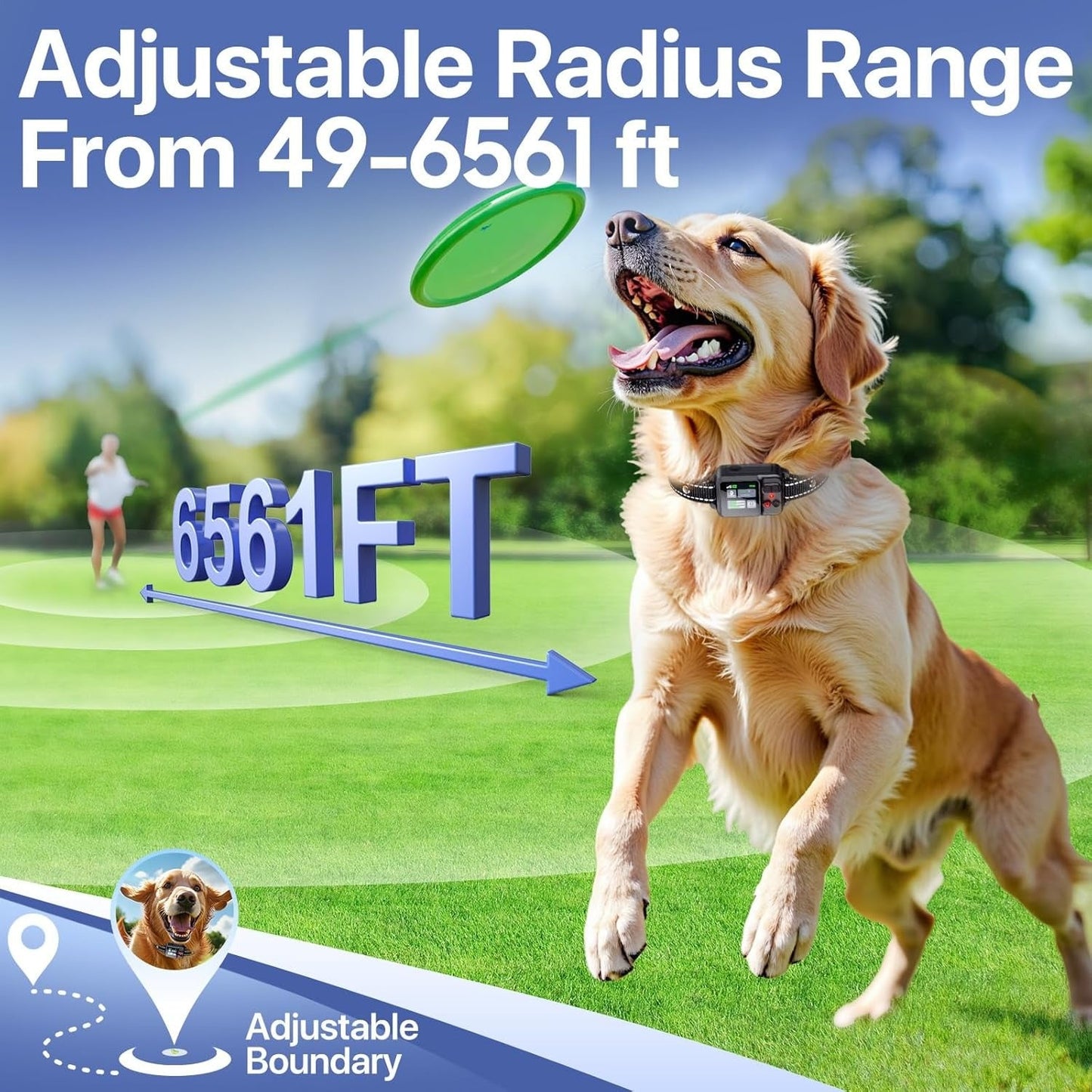 Wireless Dog Fence System with Collar