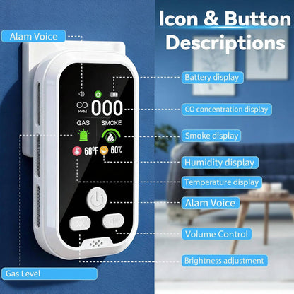 Gas & Smoke Monitor with LCD Display