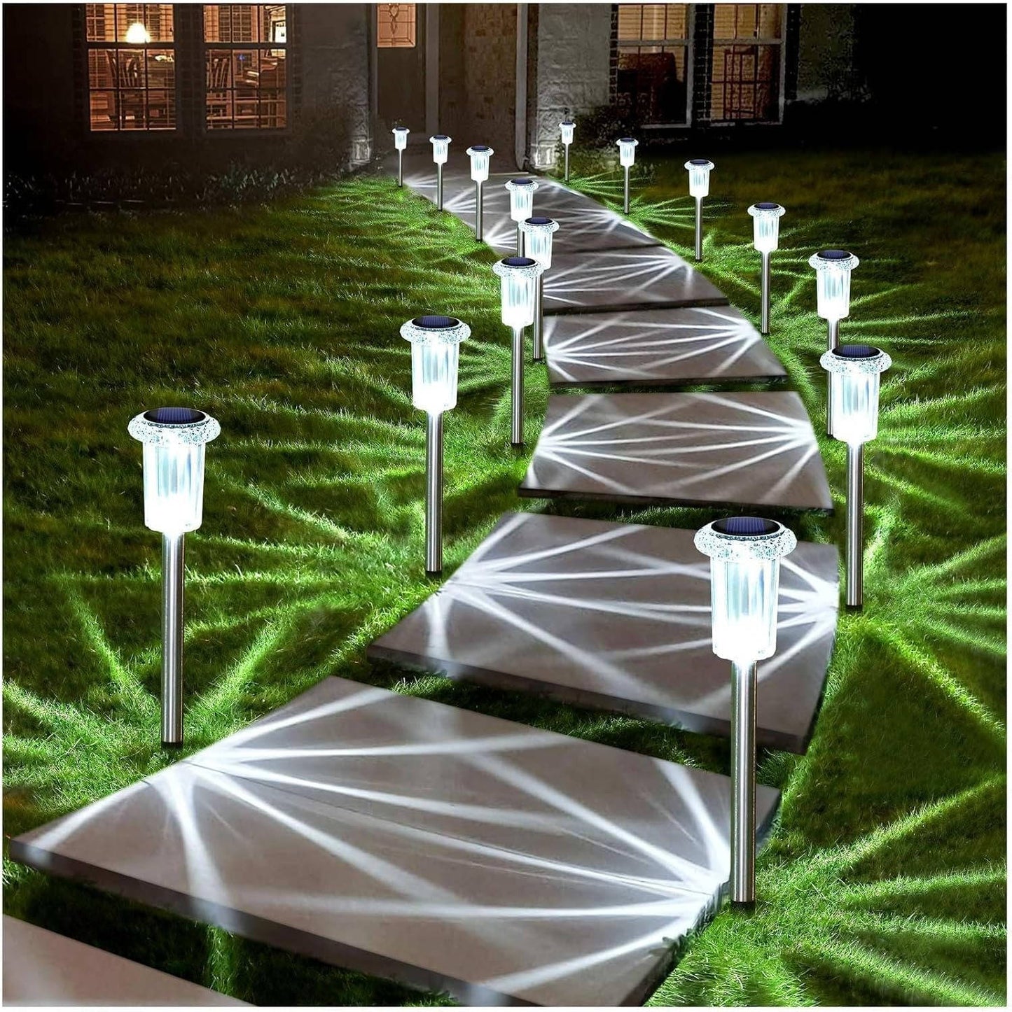 Solar Outdoor Pathway Lights, 10 Pack Waterproof