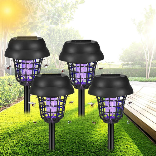 Solar Bug Zapper & Mosquito Trap Lamp, 4 Pack