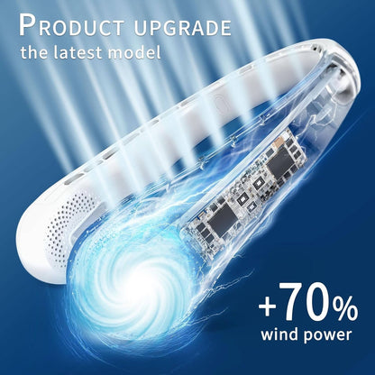 Portable Neck Fan, Hands-Free Bladeless Wearable