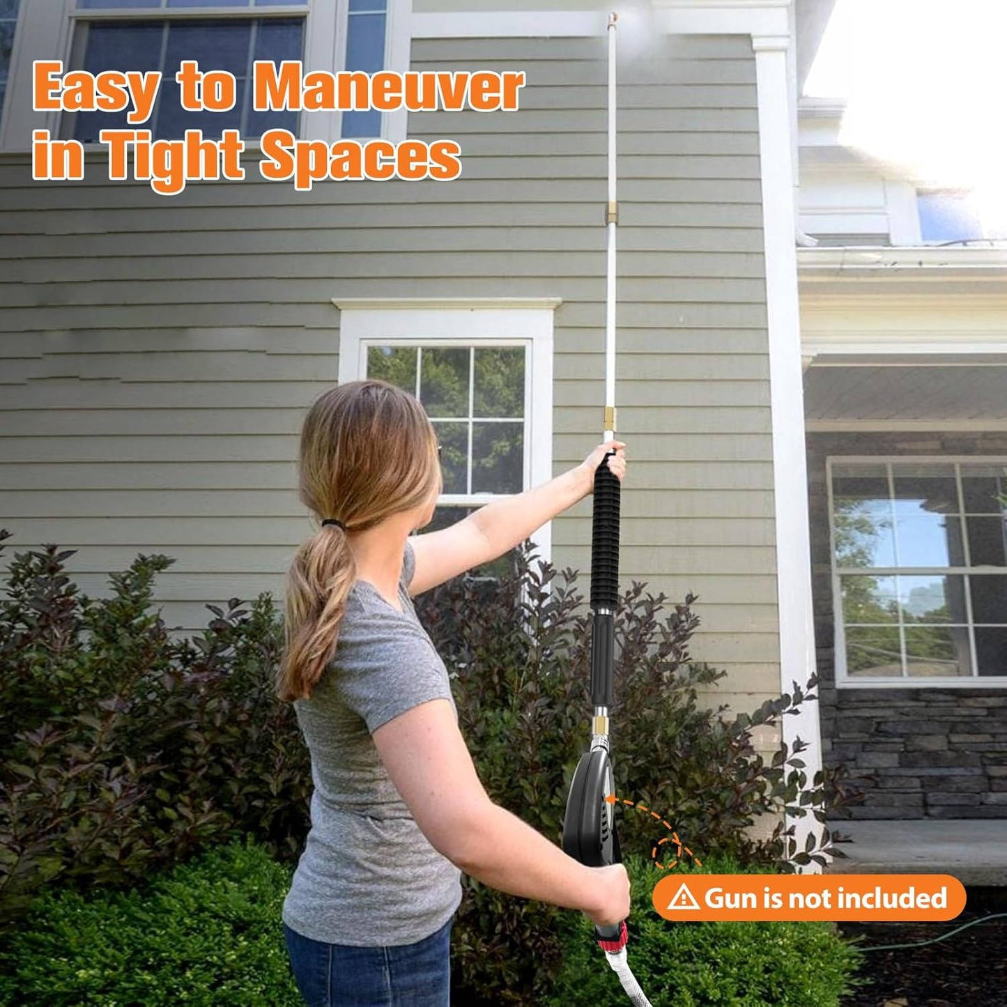 Telescoping High-Pressure Power Washer Extension Wand