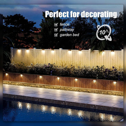16 Pack Outdoor Solar Deck Lights, Warm White