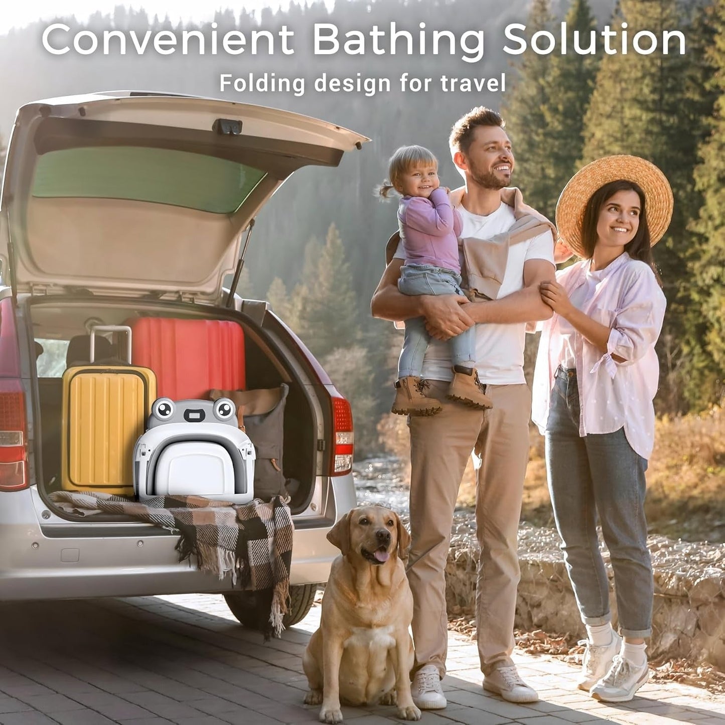 Collapsible Baby Bathtub with Thermometer