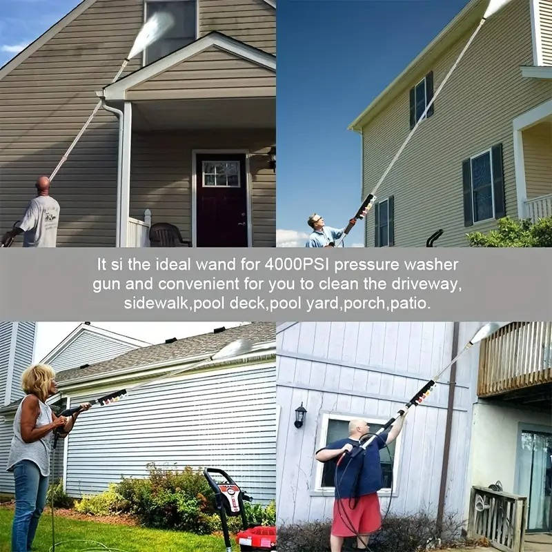 Telescoping High-Pressure Power Washer Extension Wand